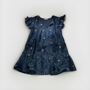 Tularosa Carson Smock Dress with Embroidered Stars Small